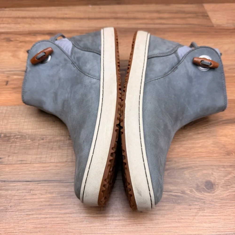L.L. Bean Women’s Size 8 Mountainside Toggle Boots Nubuck Leather Pull On Gray